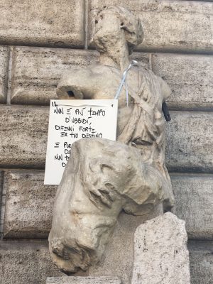 Pasquino the talking statue of rome