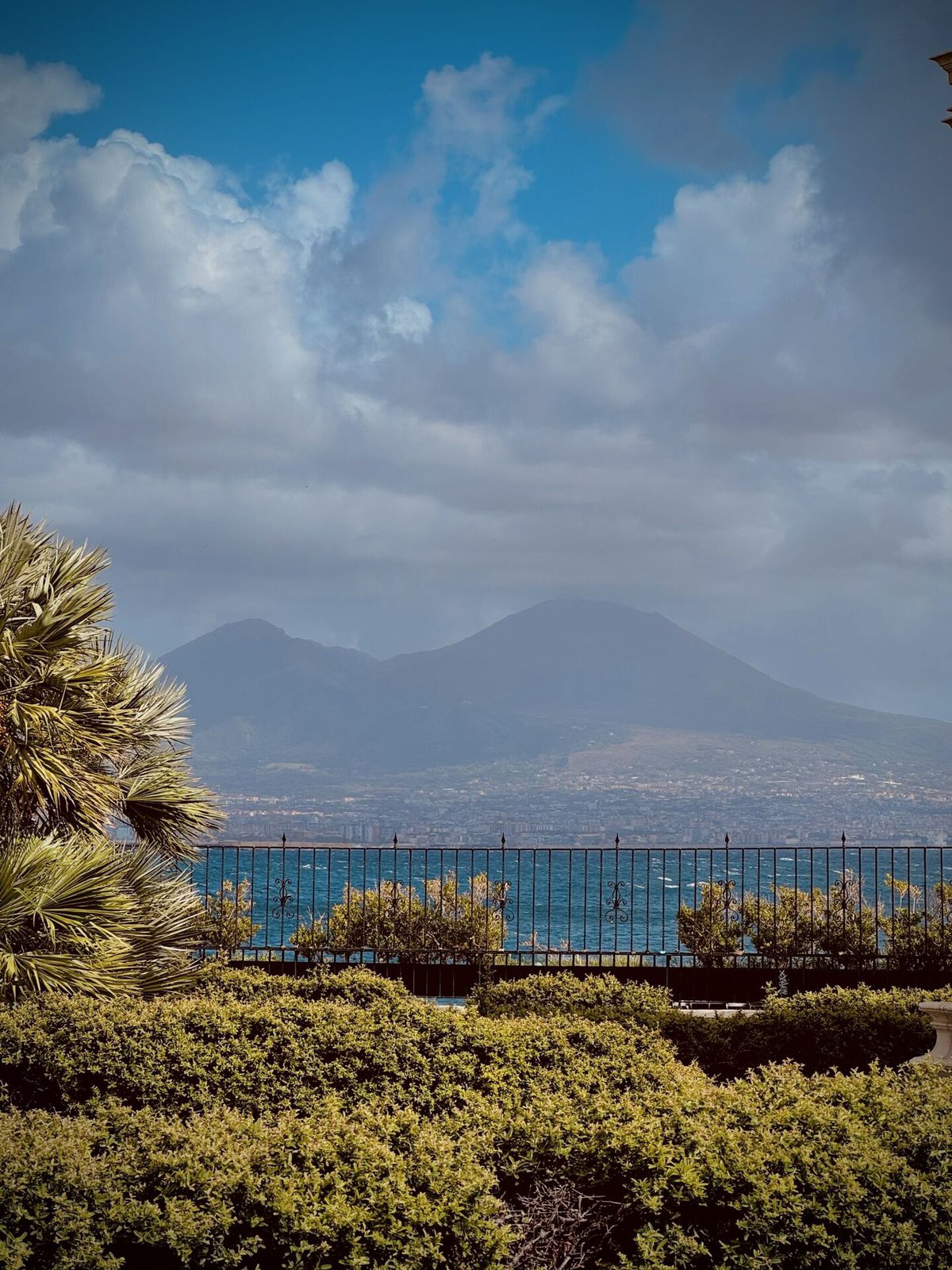 View of Mount Vesuvius from Naples